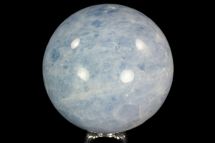 Polished Blue Calcite Sphere - Madagascar #74464